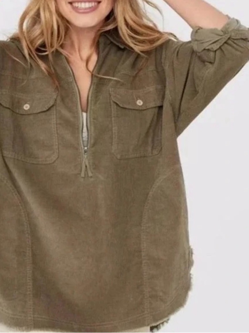 Aerie Offline Olive Utility Half-Zip Women's Jacket